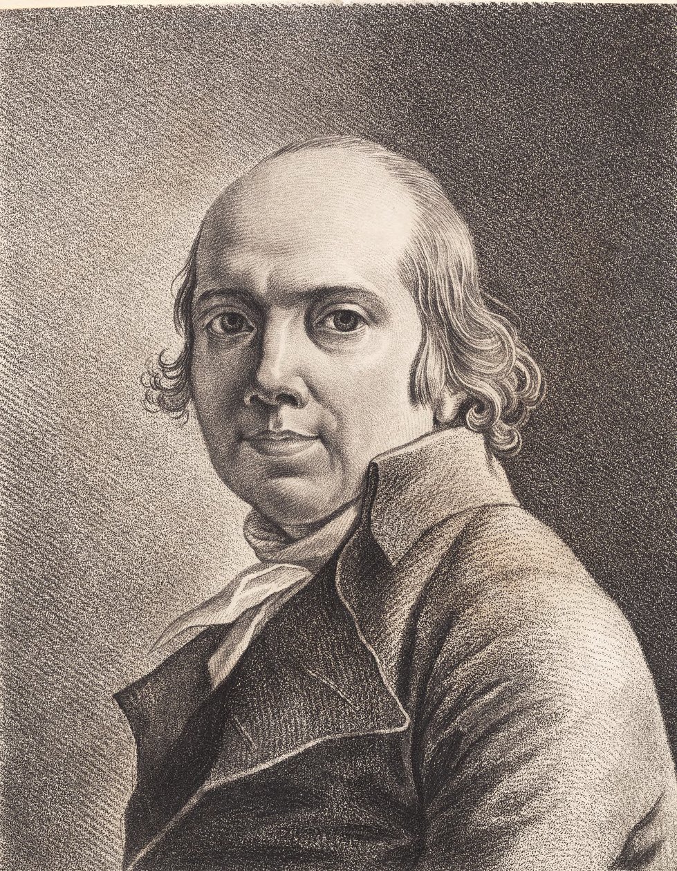 Jens Juels desenhou um autorretrato de J.F. Clemens