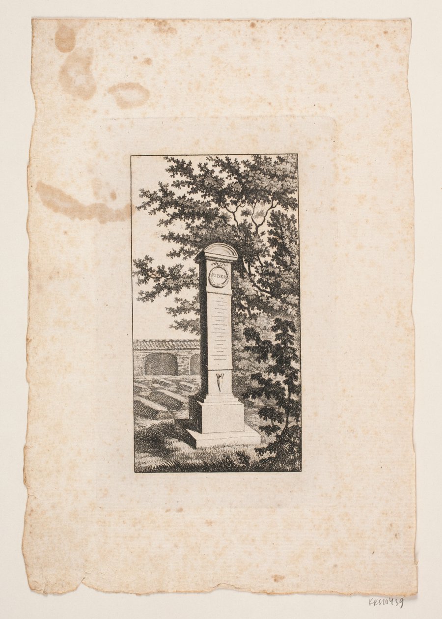Apoio memorial ao escritor Hans Vilhelm Riber de J.F. Clemens