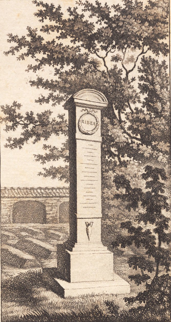 Apoio memorial para Riber de J.F. Clemens