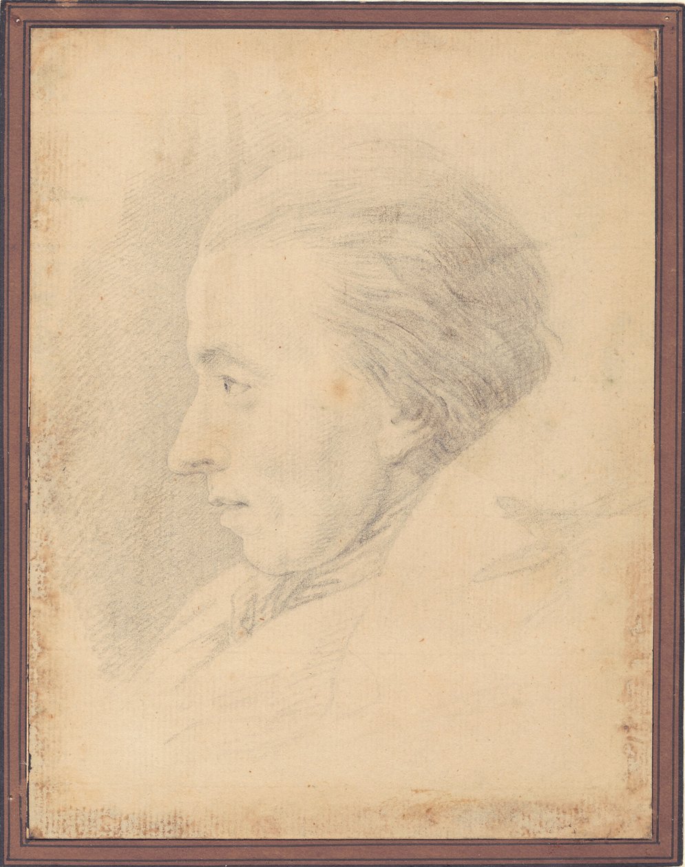Retrato do poeta Johannes Ewald (1743-81) de J.F. Clemens