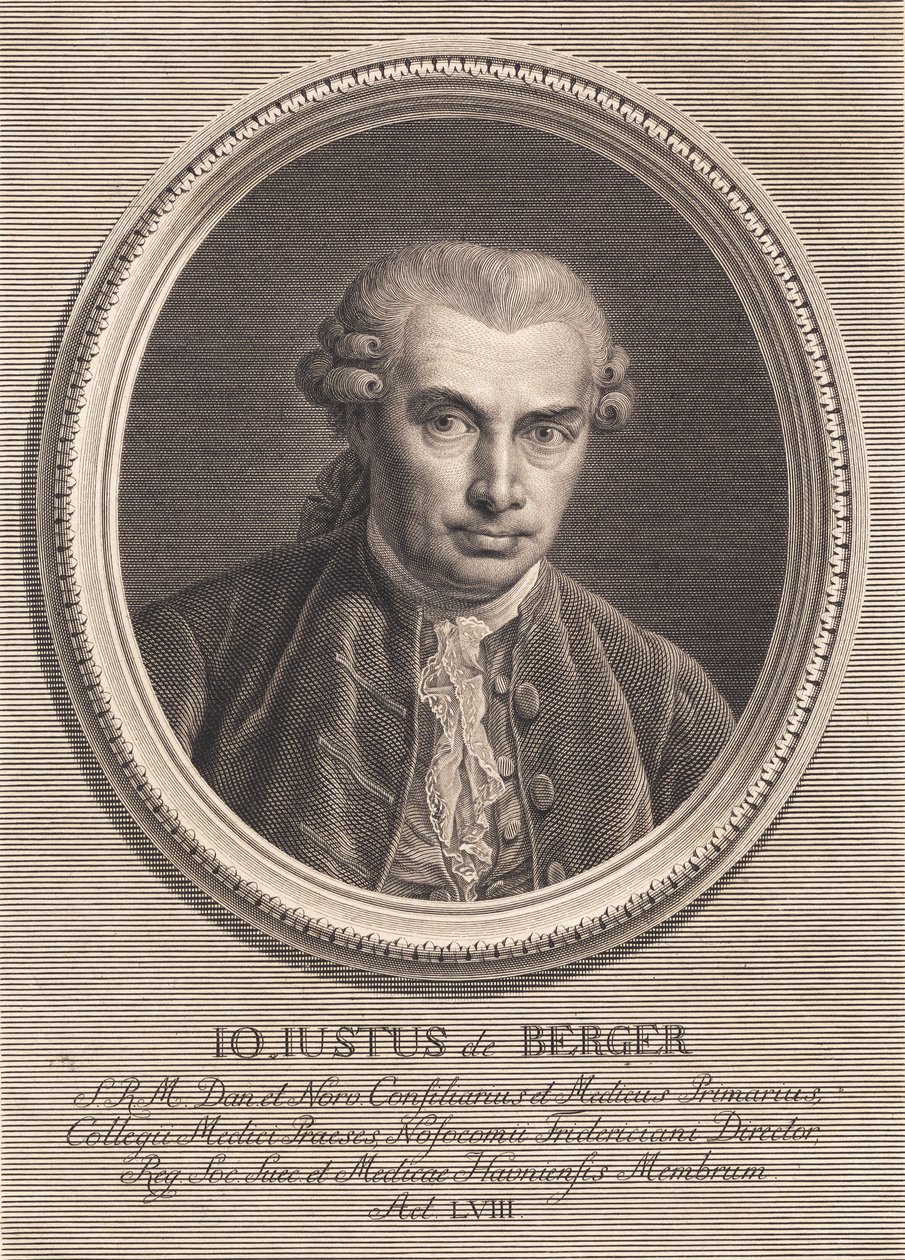 Retrato do médico Johan von Berger de J.F. Clemens