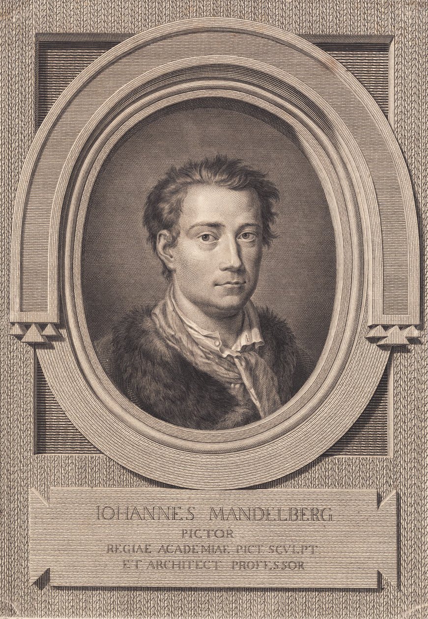 Retrato do pintor Johan Mandelberg de J.F. Clemens