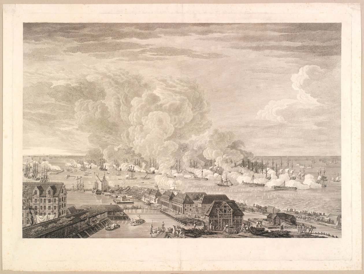 A Batalha de Reden em 2 de abril de 1801 de J.F. Clemens
