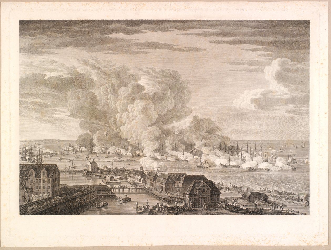 A Batalha de Reden em 2 de abril de 1801 de J.F. Clemens