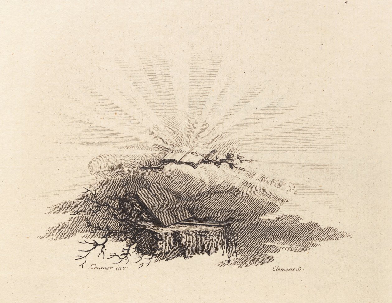 Título vinheta para C. Bastholm: "Discursos Espirituais", 1779 de J.F. Clemens