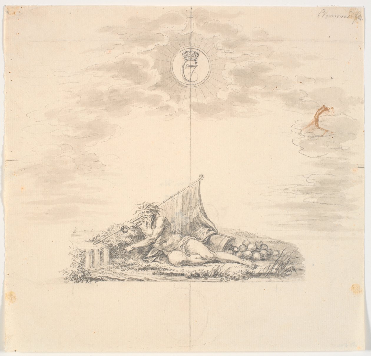A vinheta do título para um gráfico: "Mapa dos Cintos e Som" de J.F. Clemens