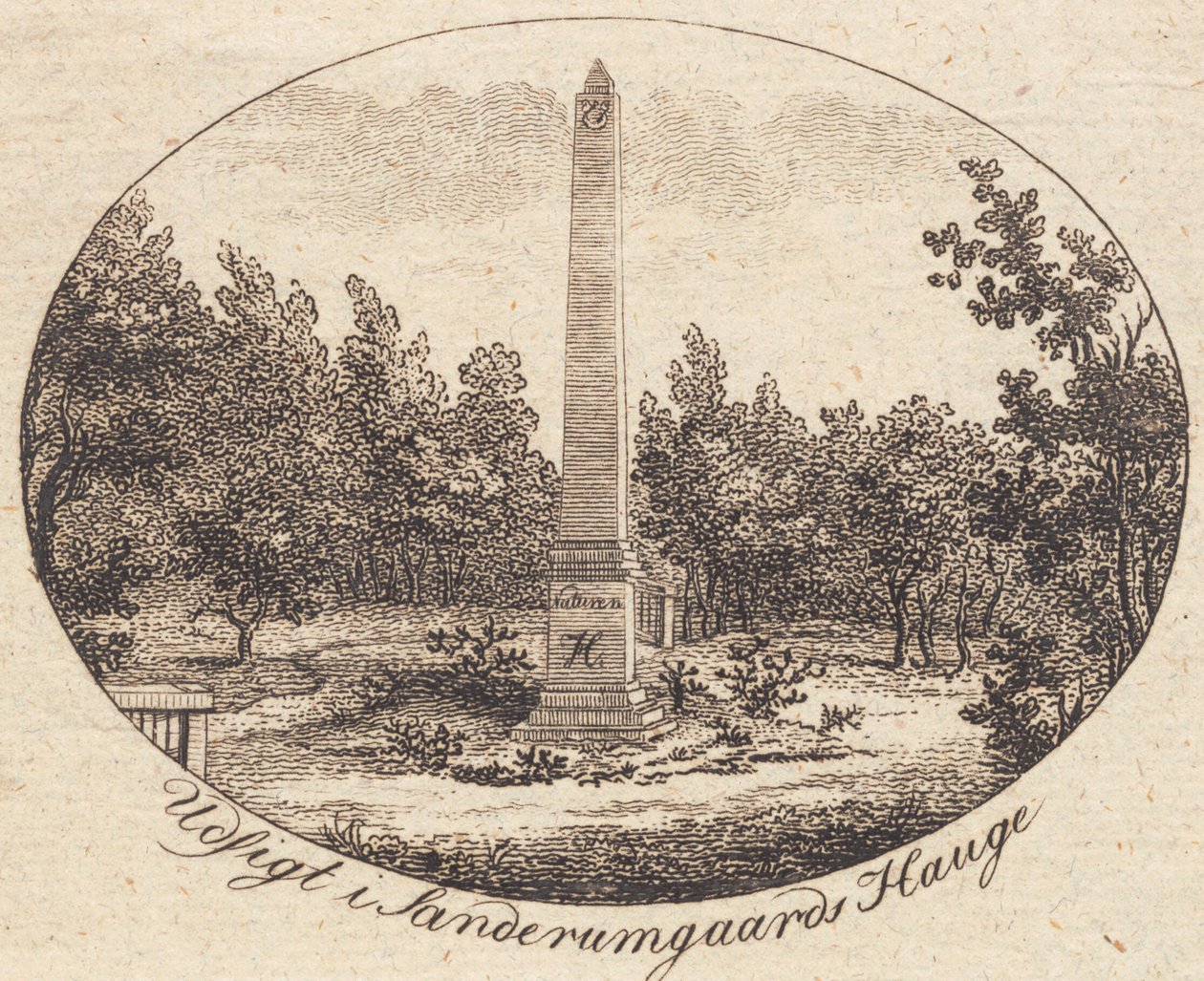 A vinheta. Vista em Sanderumgaards Hauge de J.F. Clemens