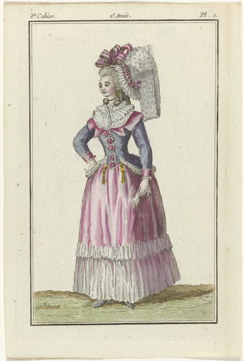 Loja de Novas Modas Francesas e Inglesas, kopie em 1787, Pl. 1, 8º caderno de J.J. Tuttot
