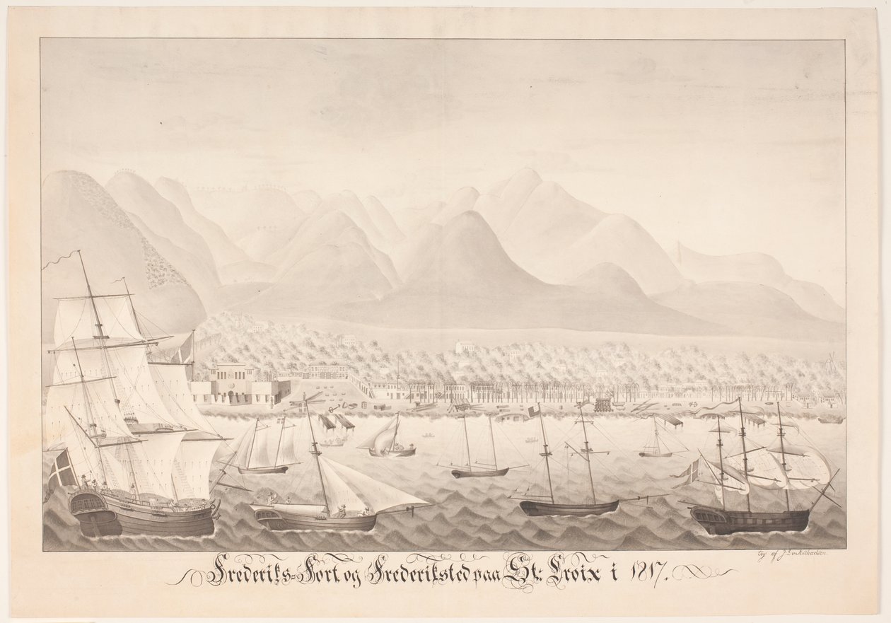 Frederiksfort e Frederiksted em St Croix de J.L.V. Michaelsen