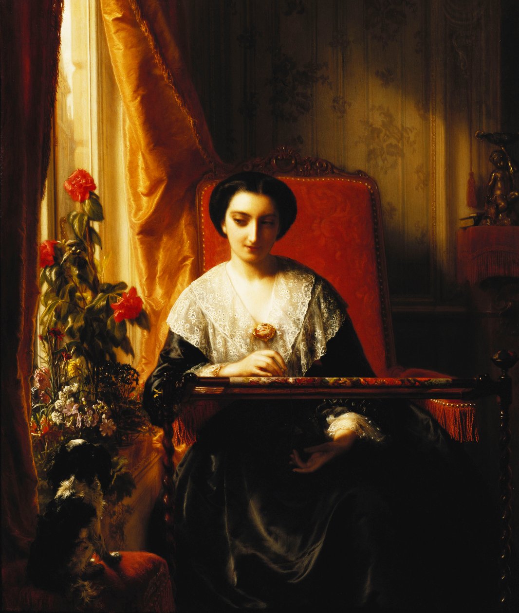 Bordar; La Brodeuse, 1855 de J.L. Dyckmans