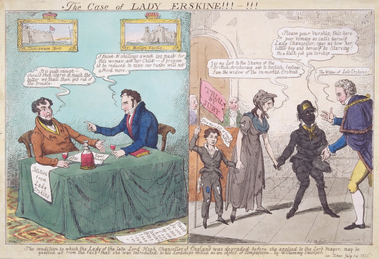 "O caso de Lady Erskine!!!!!!", 1826 de JL Marks