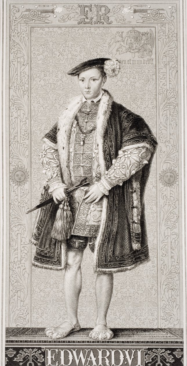 Edward VI (1537-1553) de "Ilustrações da História Escocesa e Inglesa", Volume I de J.L. Williams