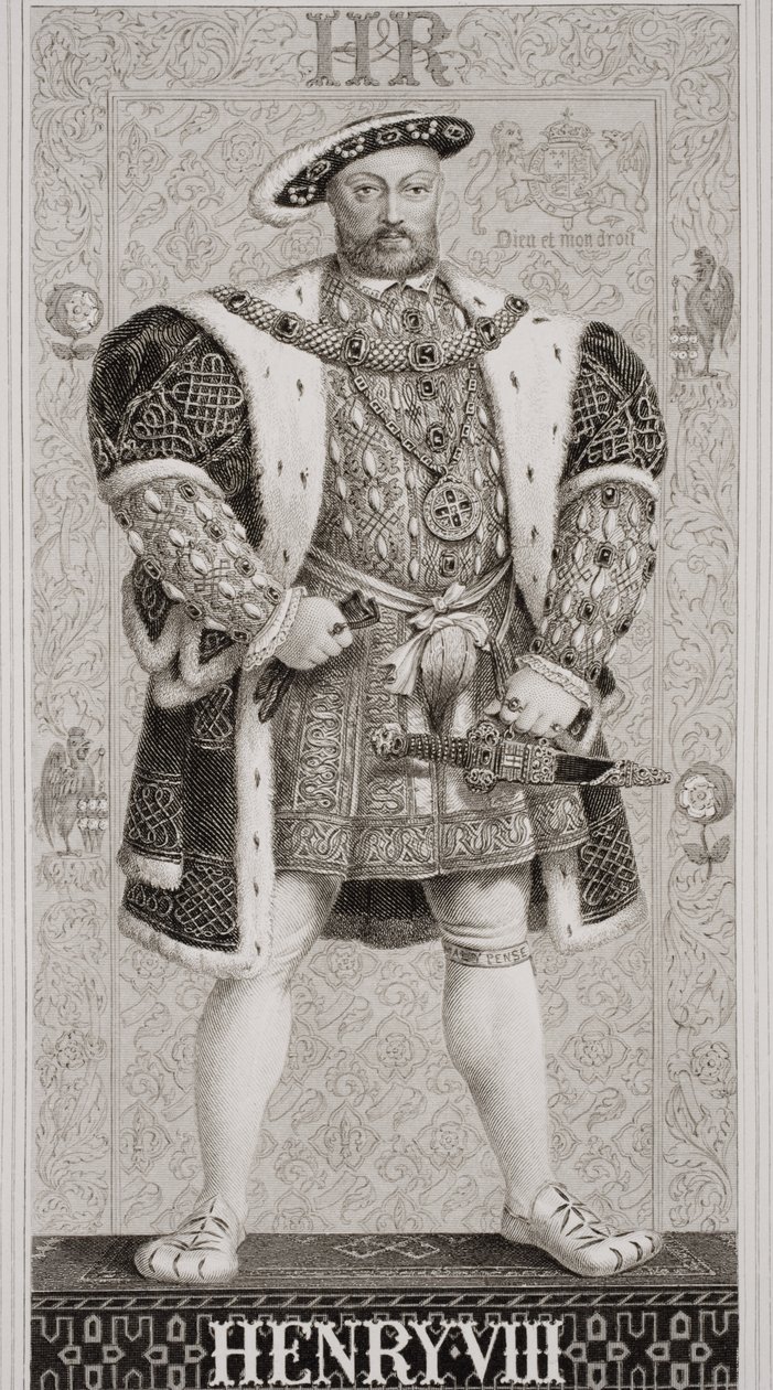 Henrique VIII (1491-1547) de "Ilustrações da História Escocesa e Inglesa", Volume I de J.L. Williams
