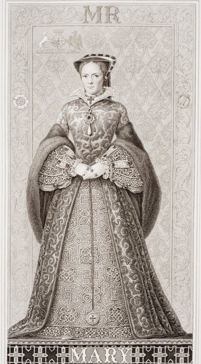 Rainha Maria (1516-1558) de "Ilustrações da História Escocesa e Inglesa", Volume I de J.L. Williams