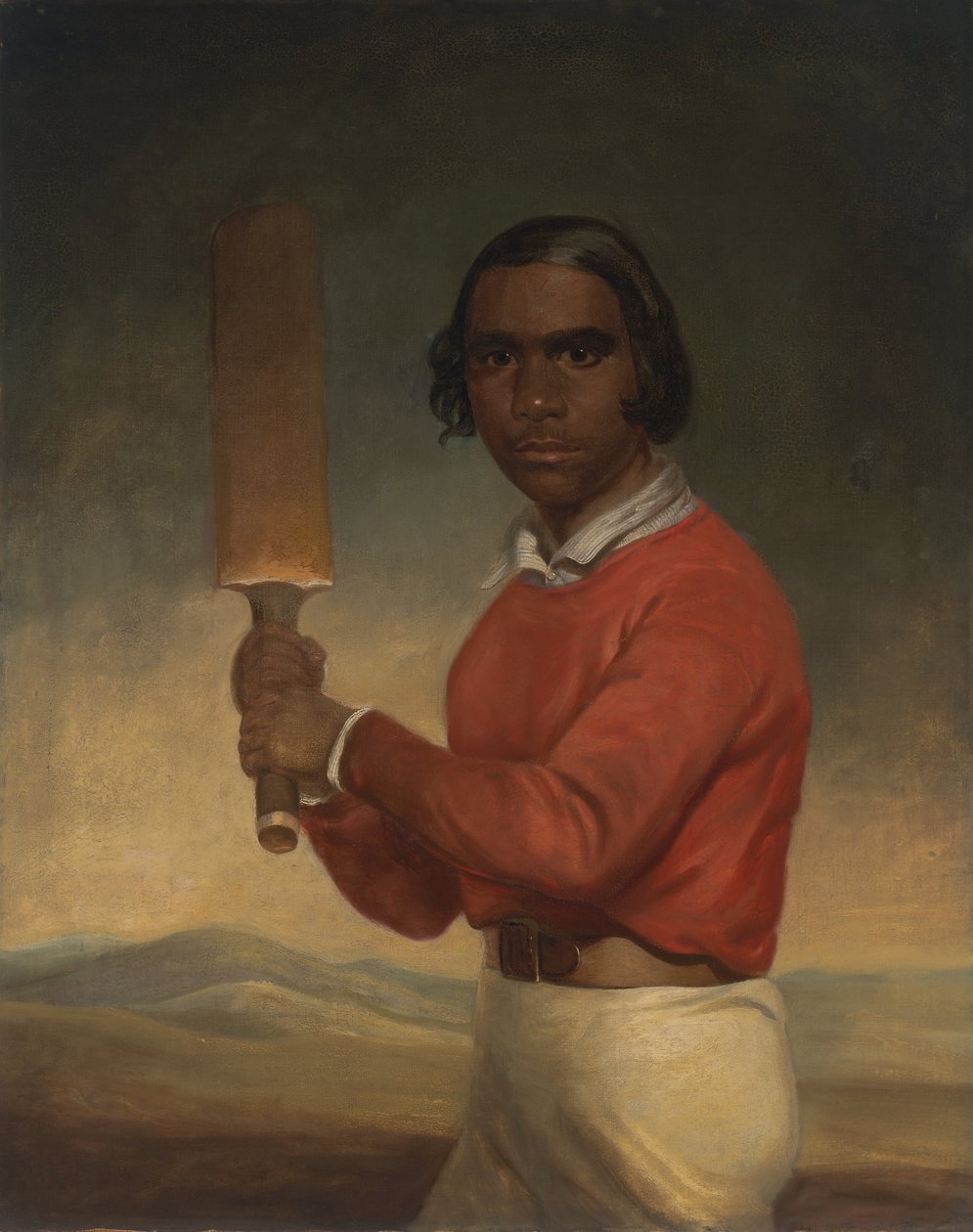 Retrato de Nannultera, um jovem jogador de cricket Poonindie de J.M. Crossland