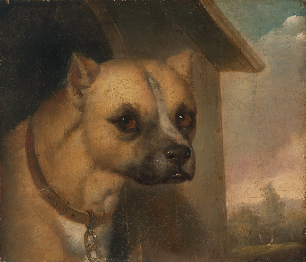 Staffordshire bull terrier pertencente ao Rev. John Gower de J.M. Crossland