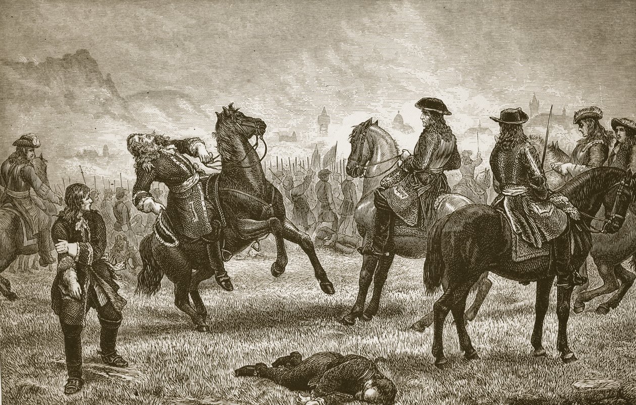 Guilherme III no cerco de Namur, gravado por Butterworth e Heath de J.M.L. Ralston