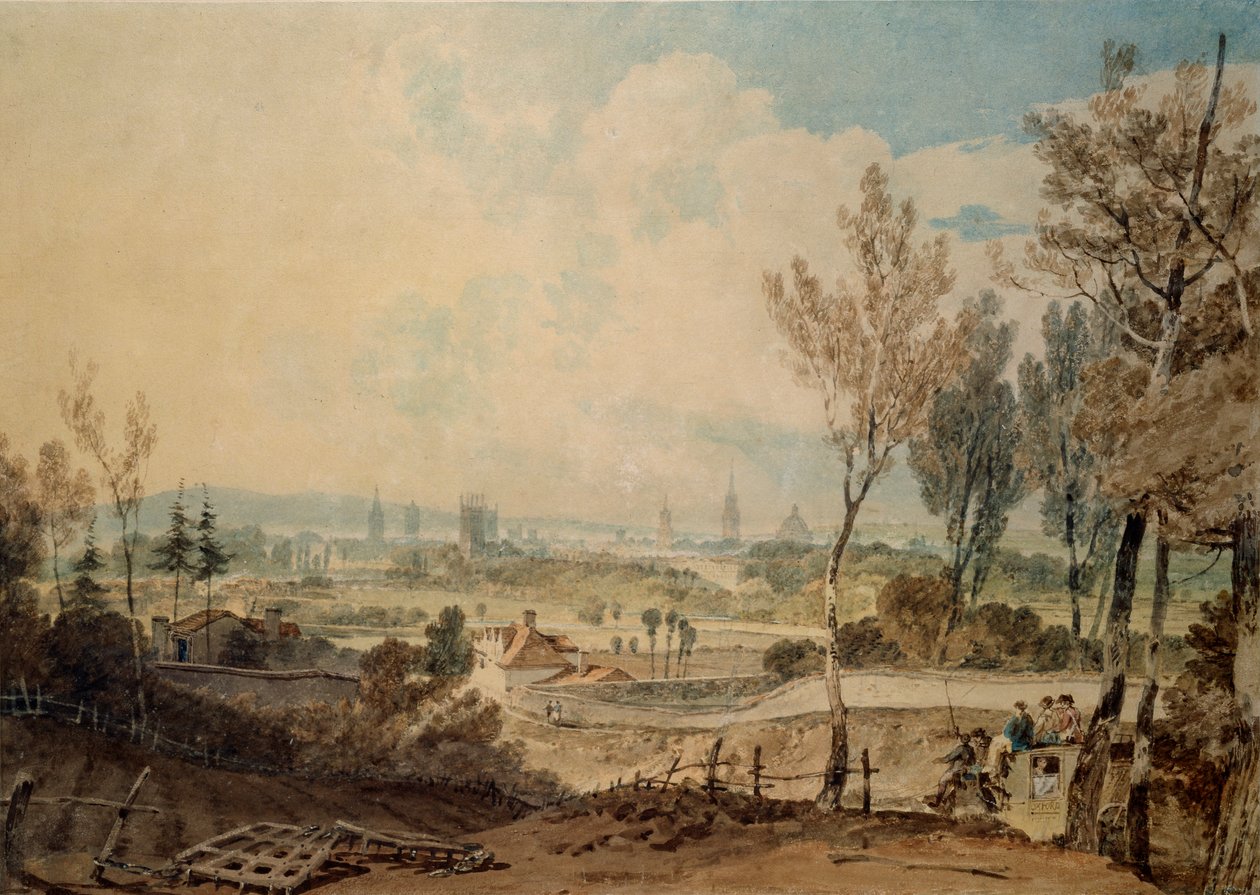 Uma Vista de Oxford do Lado Sul de Headington Hill, 1803-1804 de Joseph Mallord William Turner