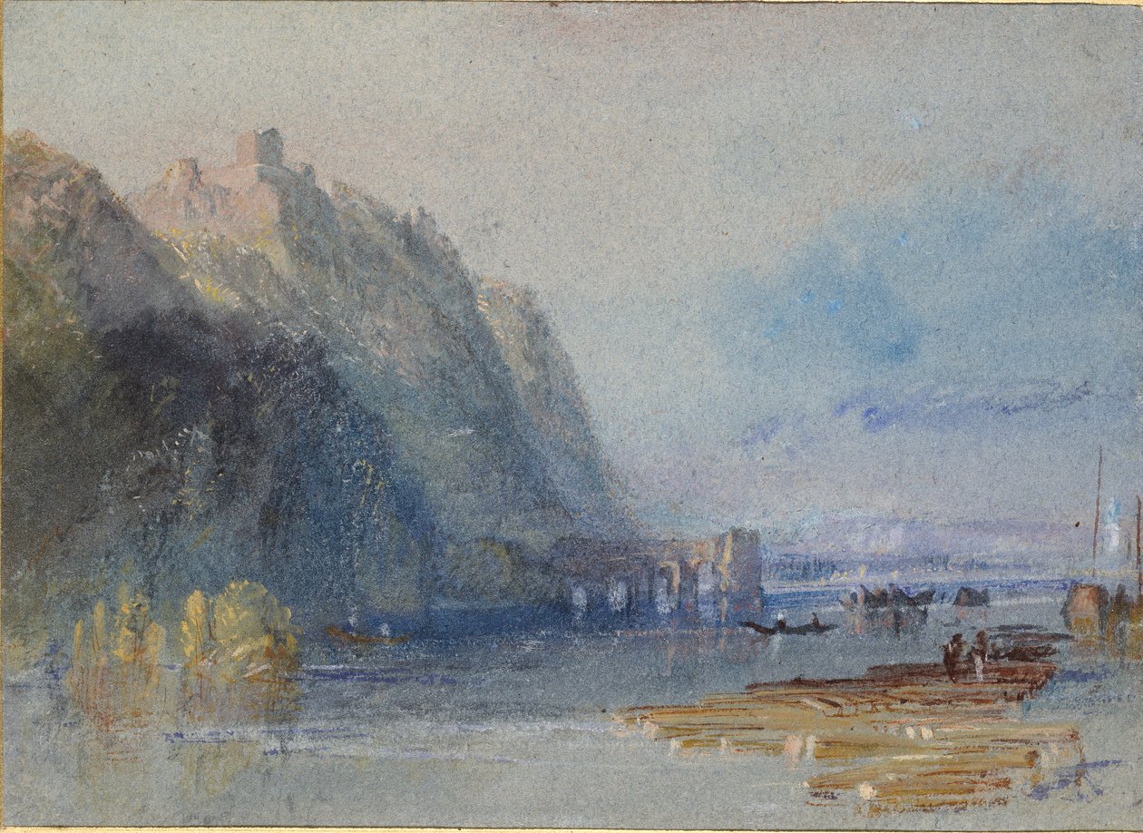 Chateau Hamelin, entre Oudon e Ancenis, c1830 de Joseph Mallord William Turner