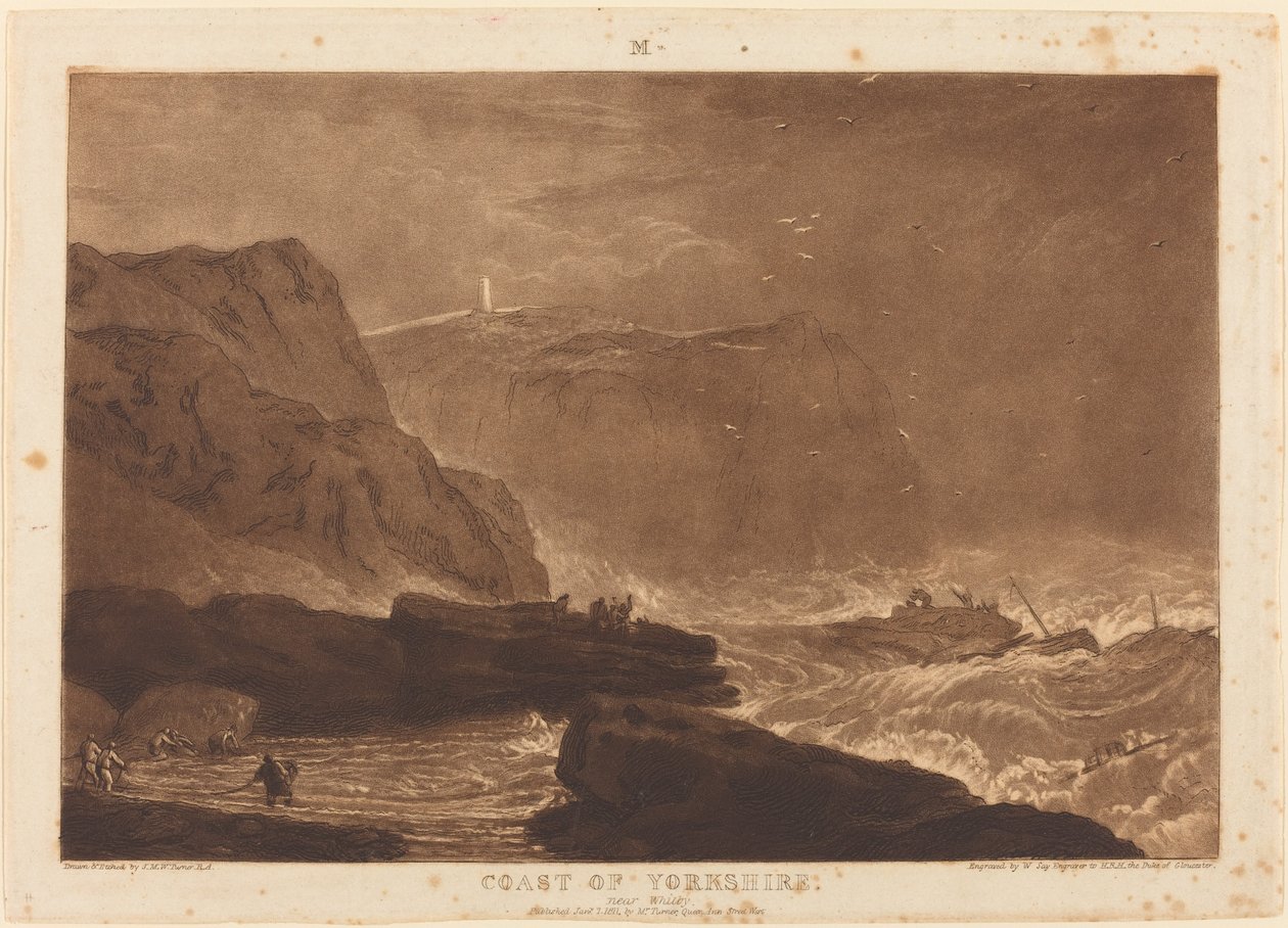 Costa de Yorkshire, publicado 1811 de Joseph Mallord William Turner