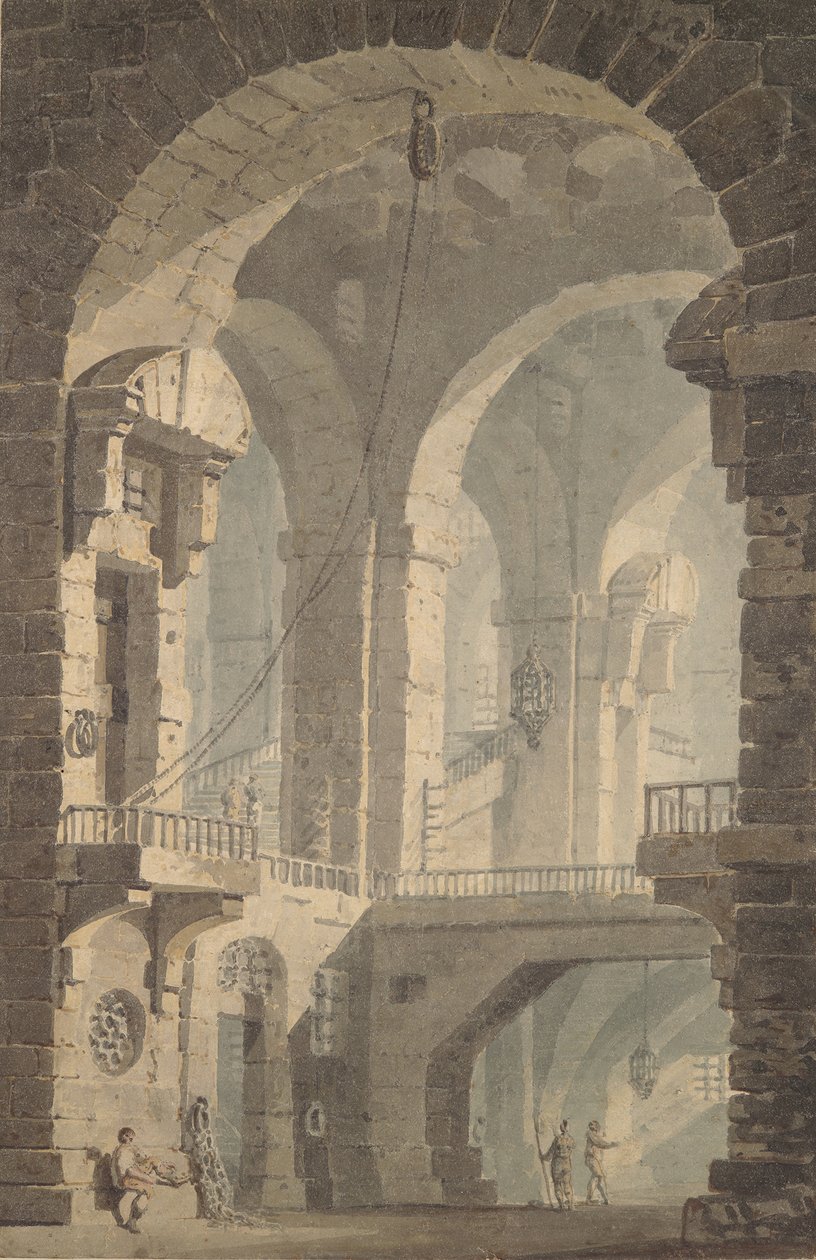 Prisão Sombria Prisão Sombria, 1790-99. de Joseph Mallord William Turner