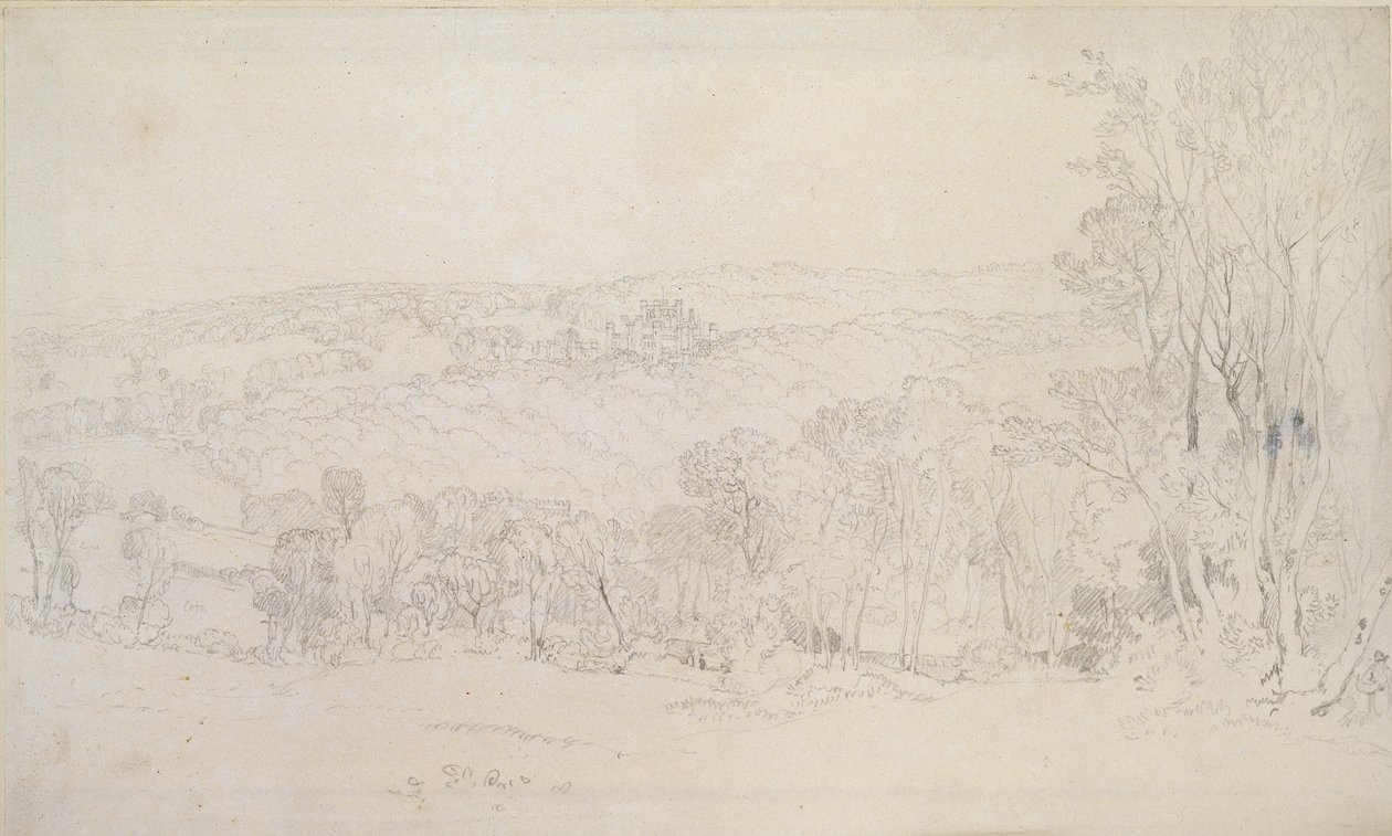 Vista Distante de Lowther Castle Park Scene, 1809 de Joseph Mallord William Turner