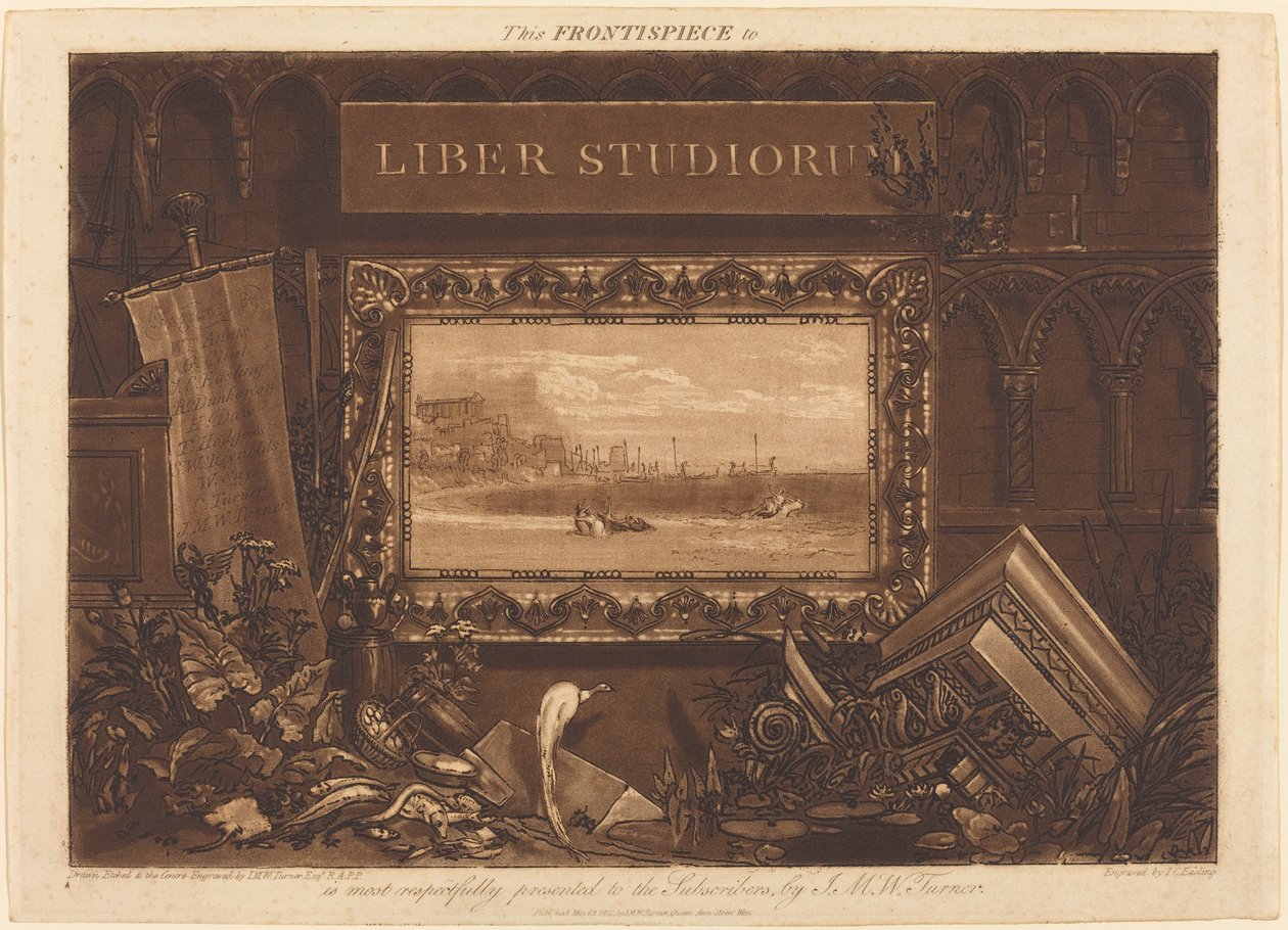 Frontispício, publicado em 1812. de Joseph Mallord William Turner