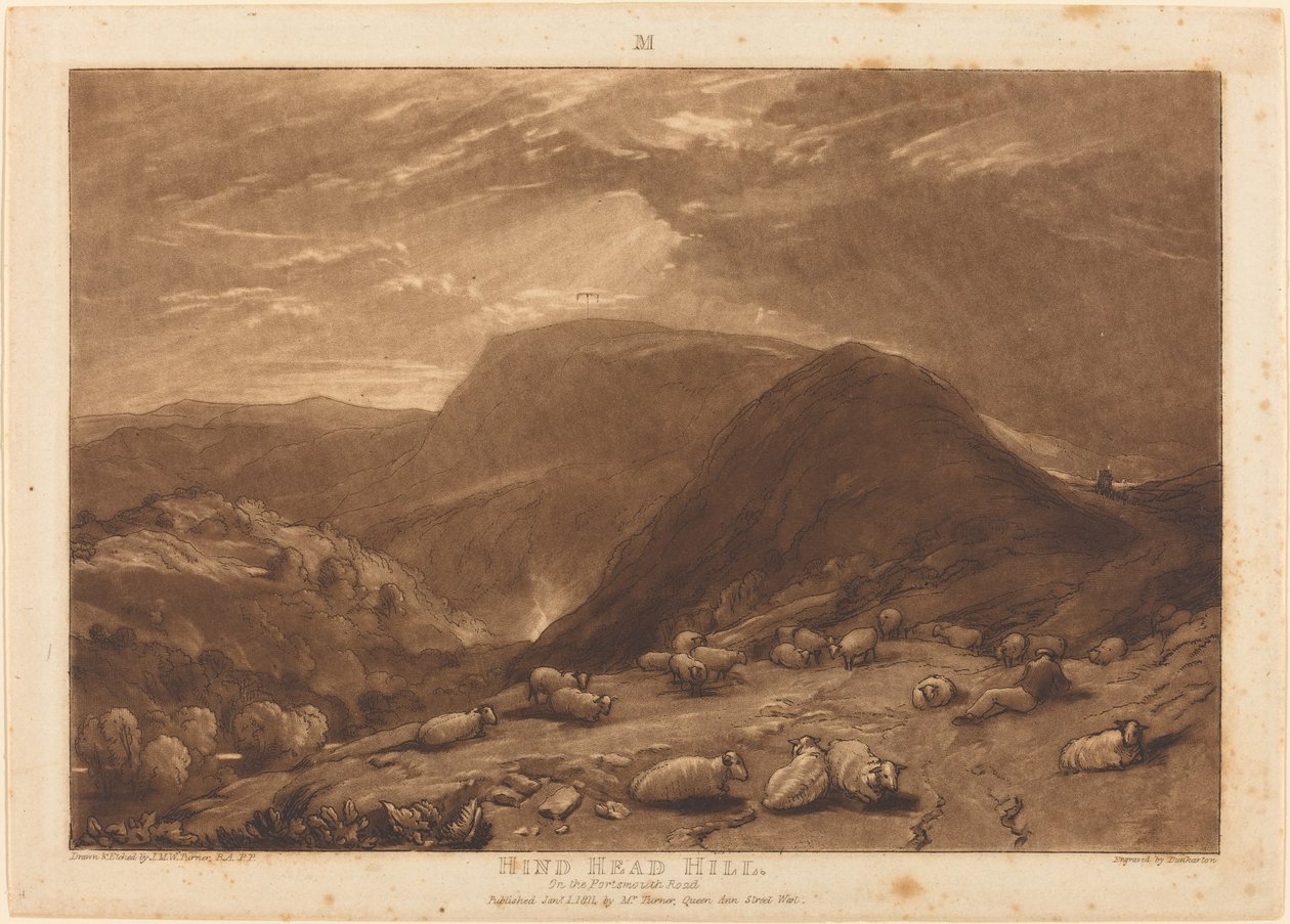 Hind Head Hill, publicado em 1811. de Joseph Mallord William Turner