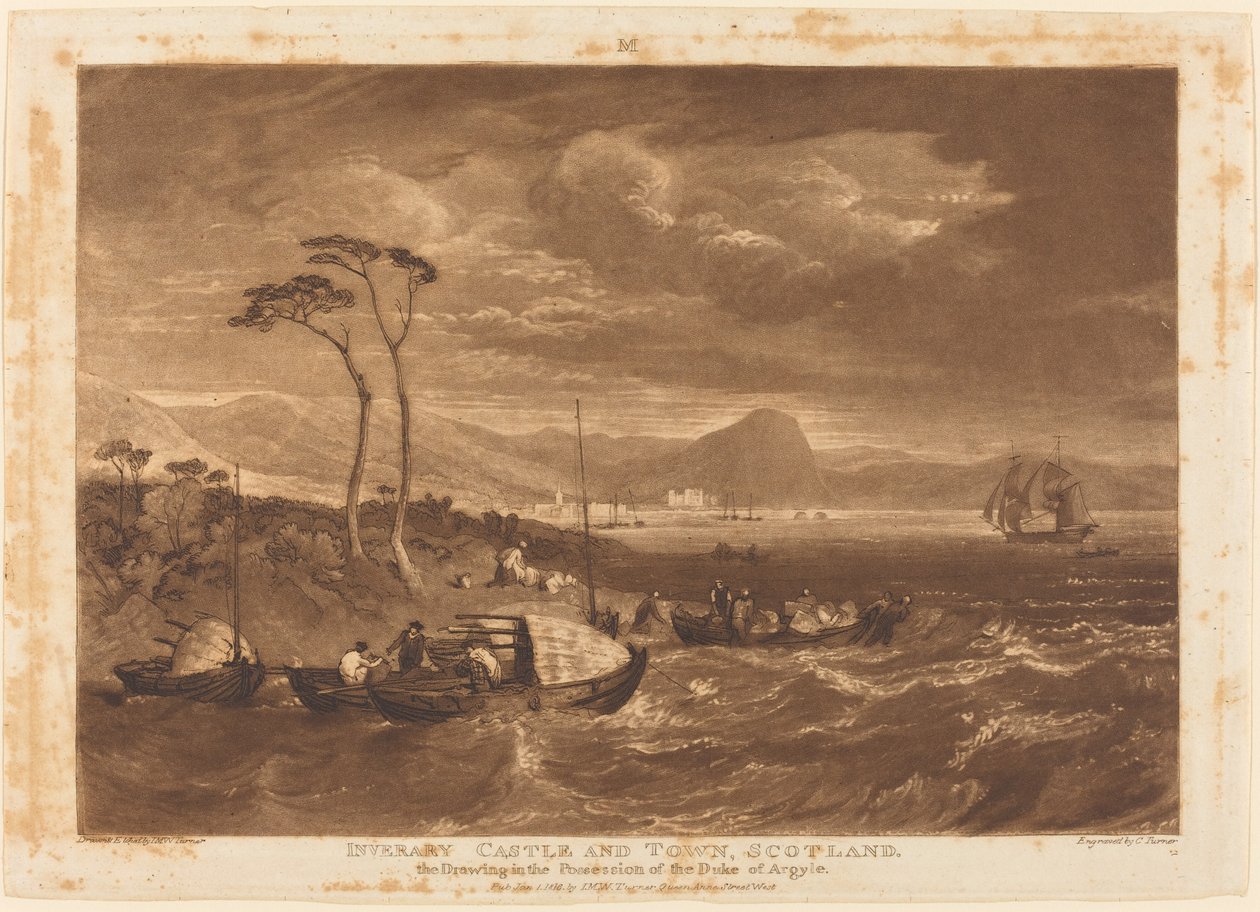 Inverary Castle and Town, 1816. de Joseph Mallord William Turner