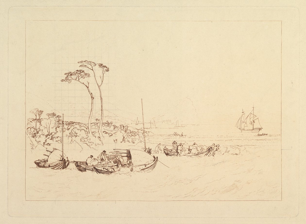 Castelo e cidade de Inverary, Escócia Liber Studiorum, parte XIII, 1816. de Joseph Mallord William Turner
