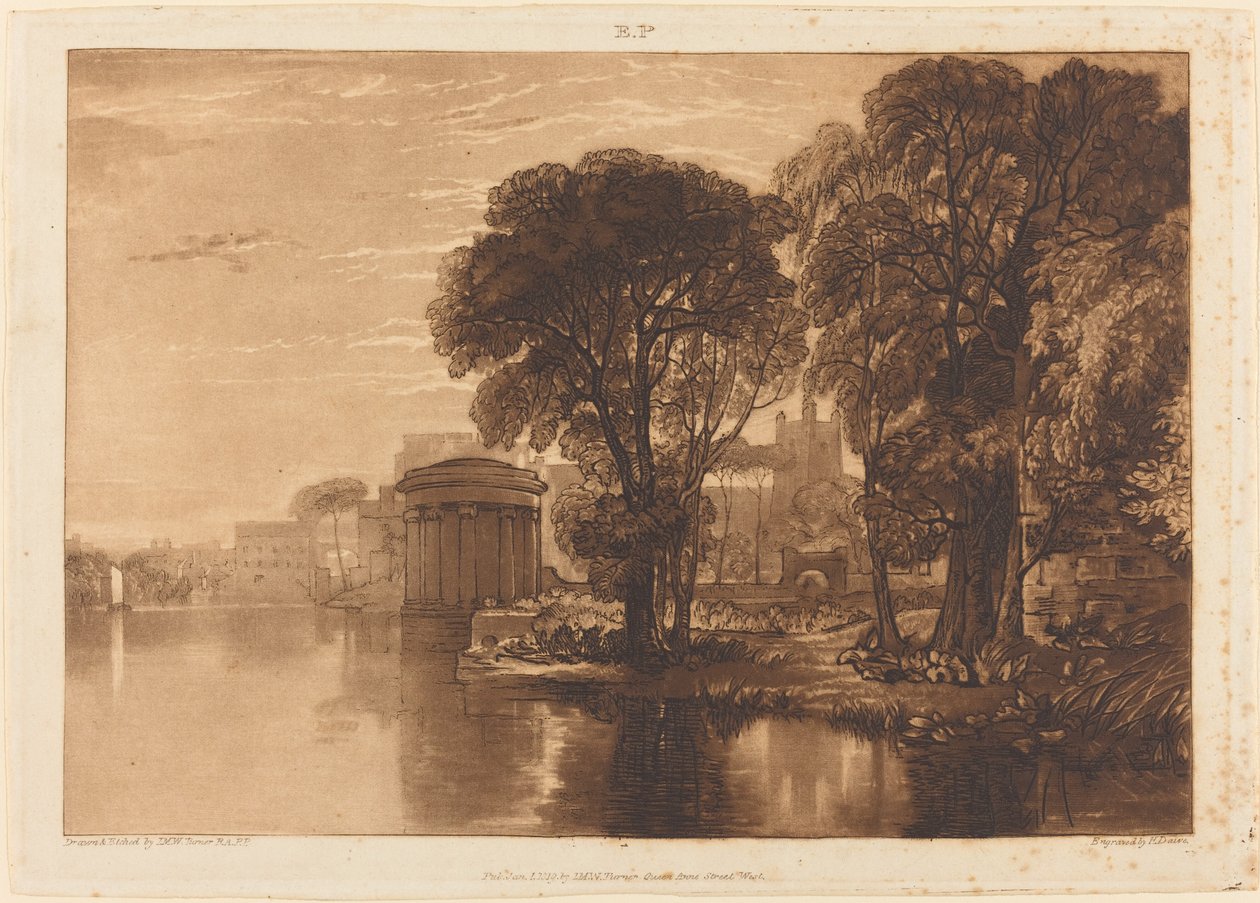 Isleworth, publicado em 1819. de Joseph Mallord William Turner
