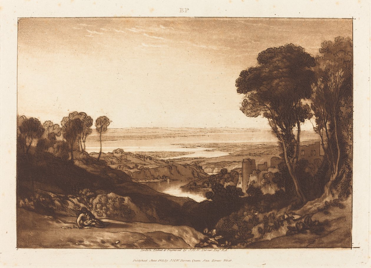 Junção de Severn e Wye, publicado em 1811. de Joseph Mallord William Turner