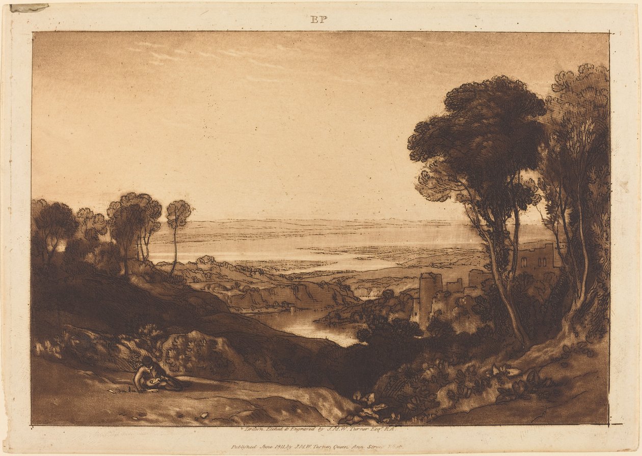 Junção de Severn e Wye, publicado em 1811. de Joseph Mallord William Turner
