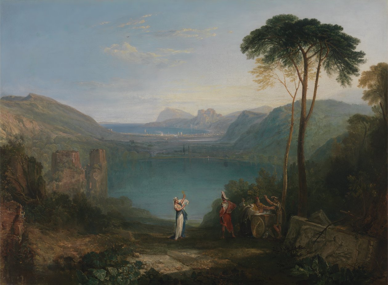 Lago Avernus: Enéias e a Sibila Cumaean, entre 1814 e 1815. de Joseph Mallord William Turner