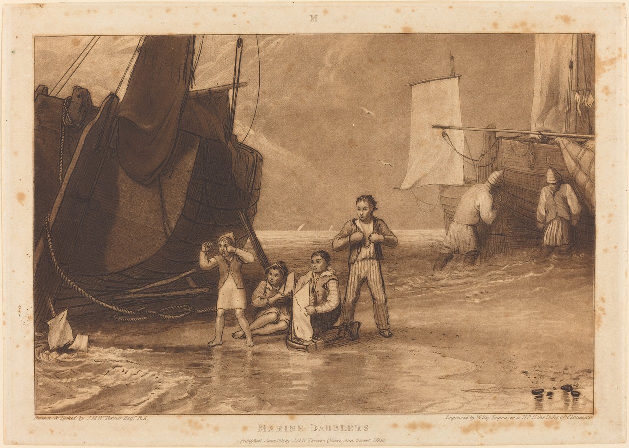 Marine Dabblers, publicado 1811 de Joseph Mallord William Turner