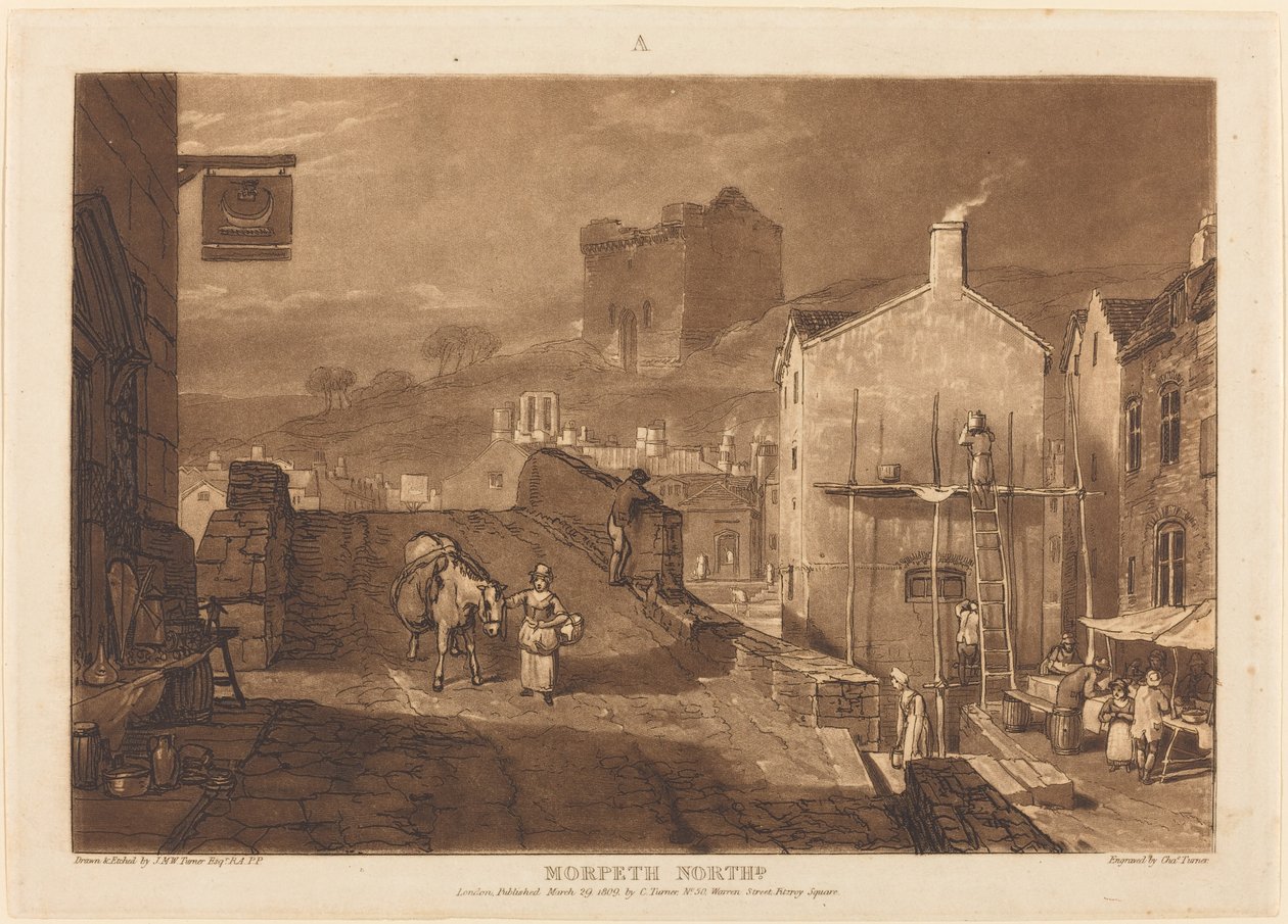 Morpeth, publicado em 1809. de Joseph Mallord William Turner