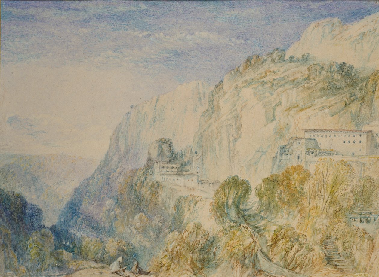 Monte Líbano e o Convento de Santo Antônio, c1832-1834 de Joseph Mallord William Turner