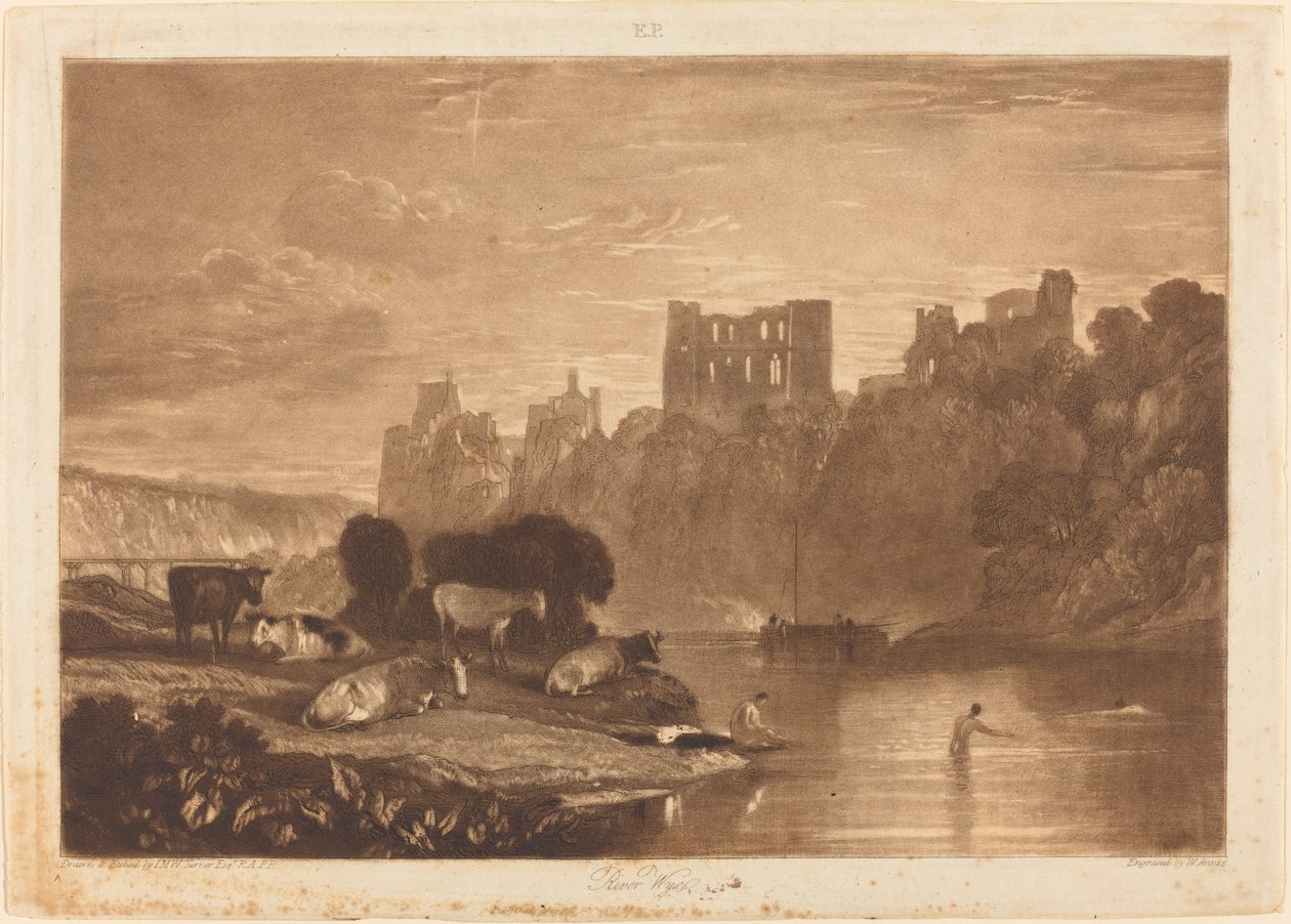 River Wye, publicado em 1812. de Joseph Mallord William Turner