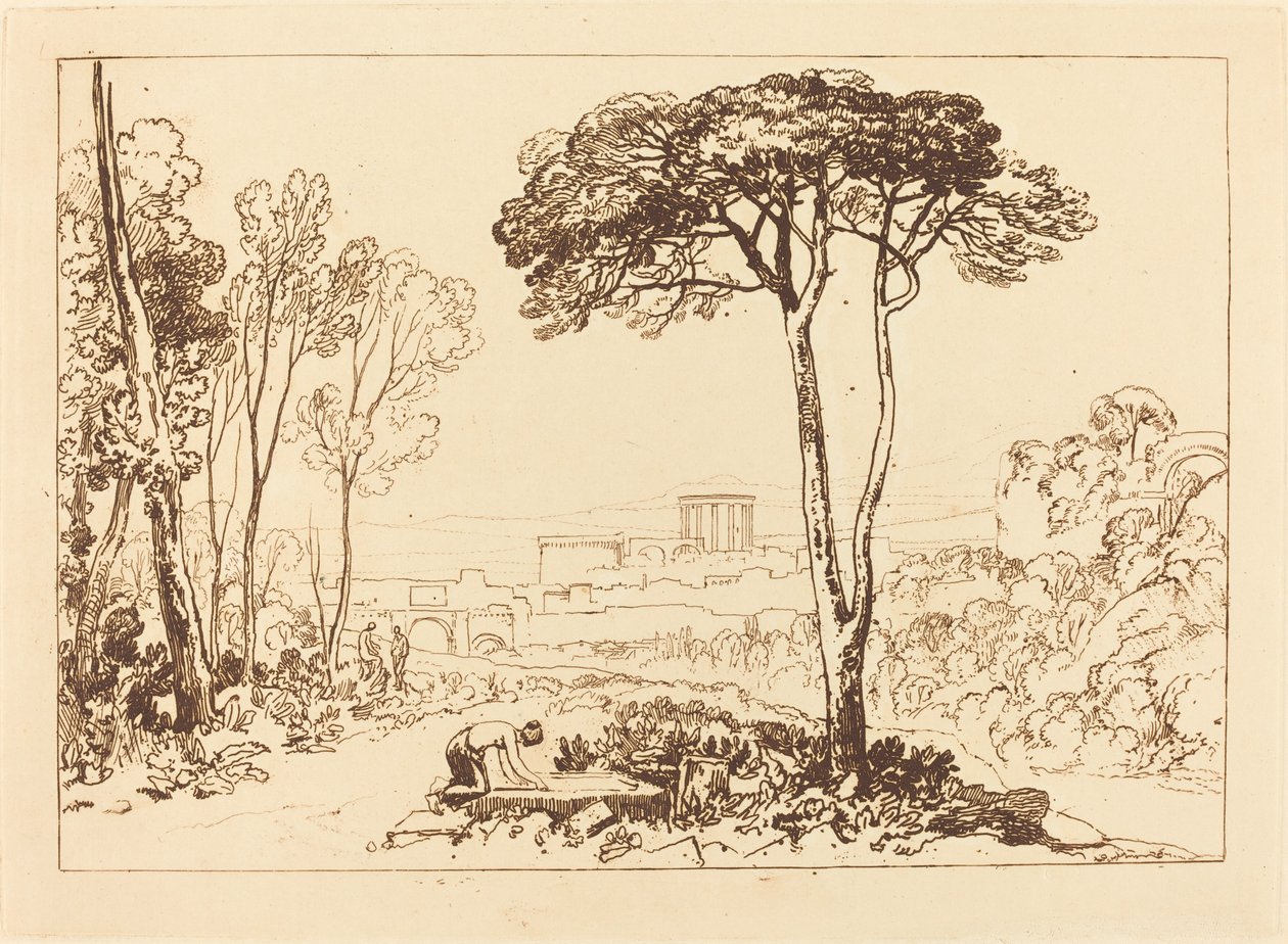 Cena na Campagna, publicada em 1812. de Joseph Mallord William Turner