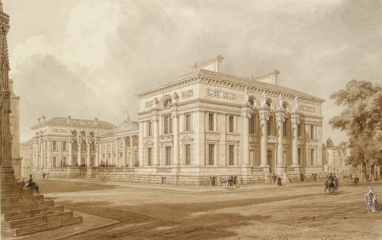 Vista Sudeste do Edifício Taylor e das Galerias Universitárias, século XIX de Joseph Mallord William Turner
