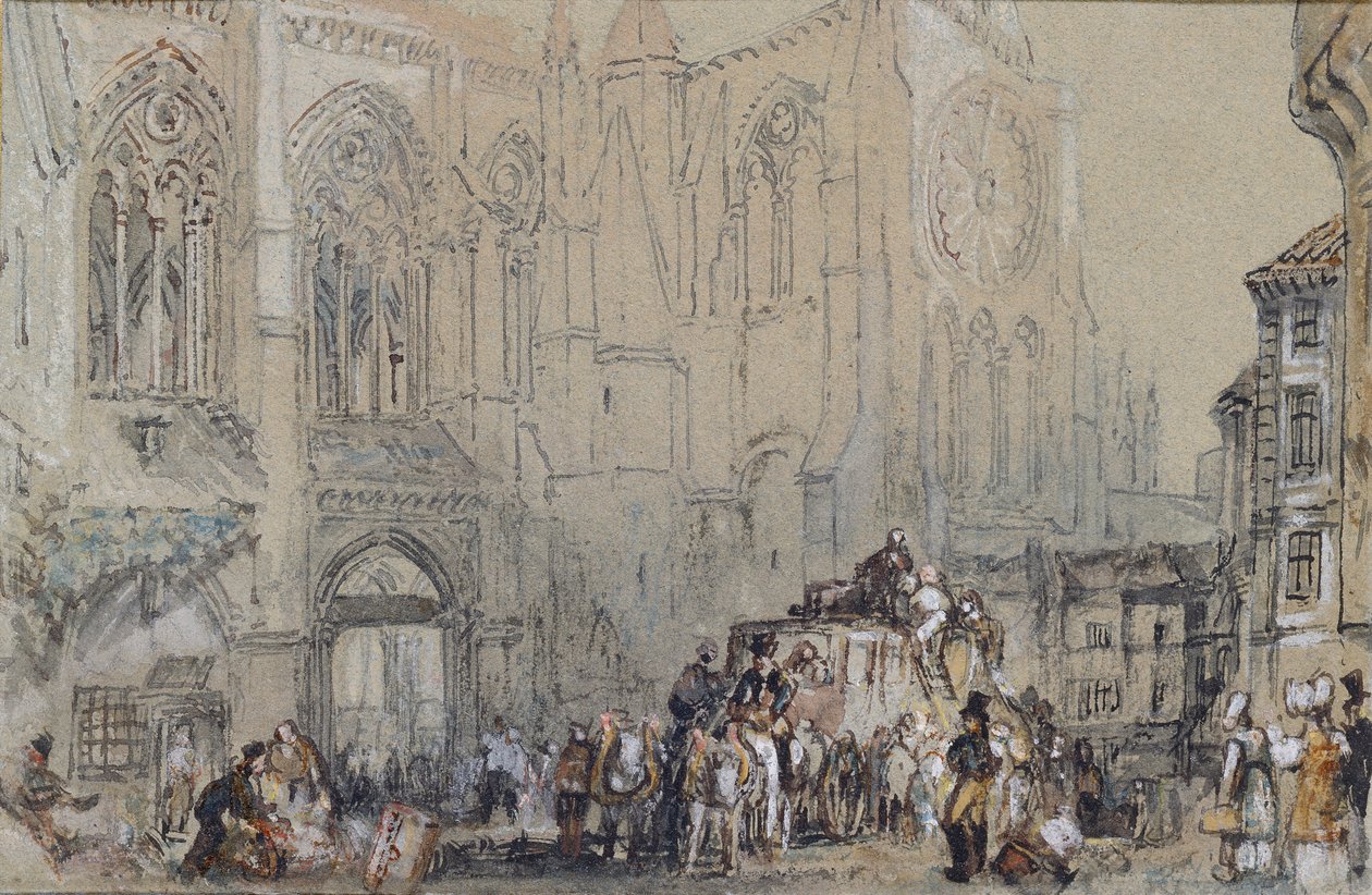 A Igreja de São Julien, Tours, c1830 de Joseph Mallord William Turner