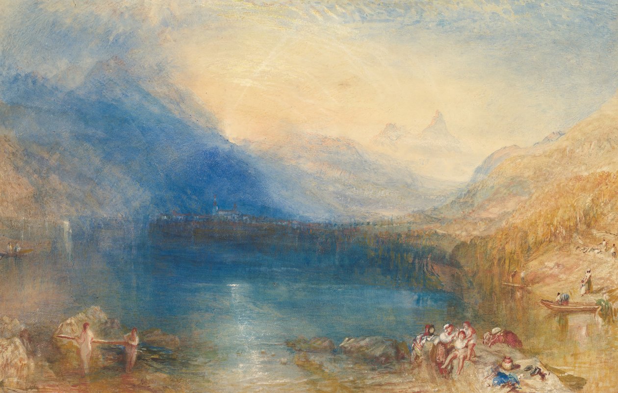 O Lago de Zug, 1843. de Joseph Mallord William Turner