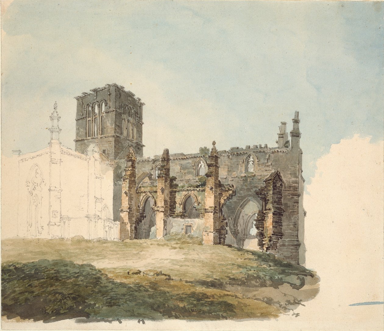 A abadia arruinada em Haddington, c1794 de Joseph Mallord William Turner