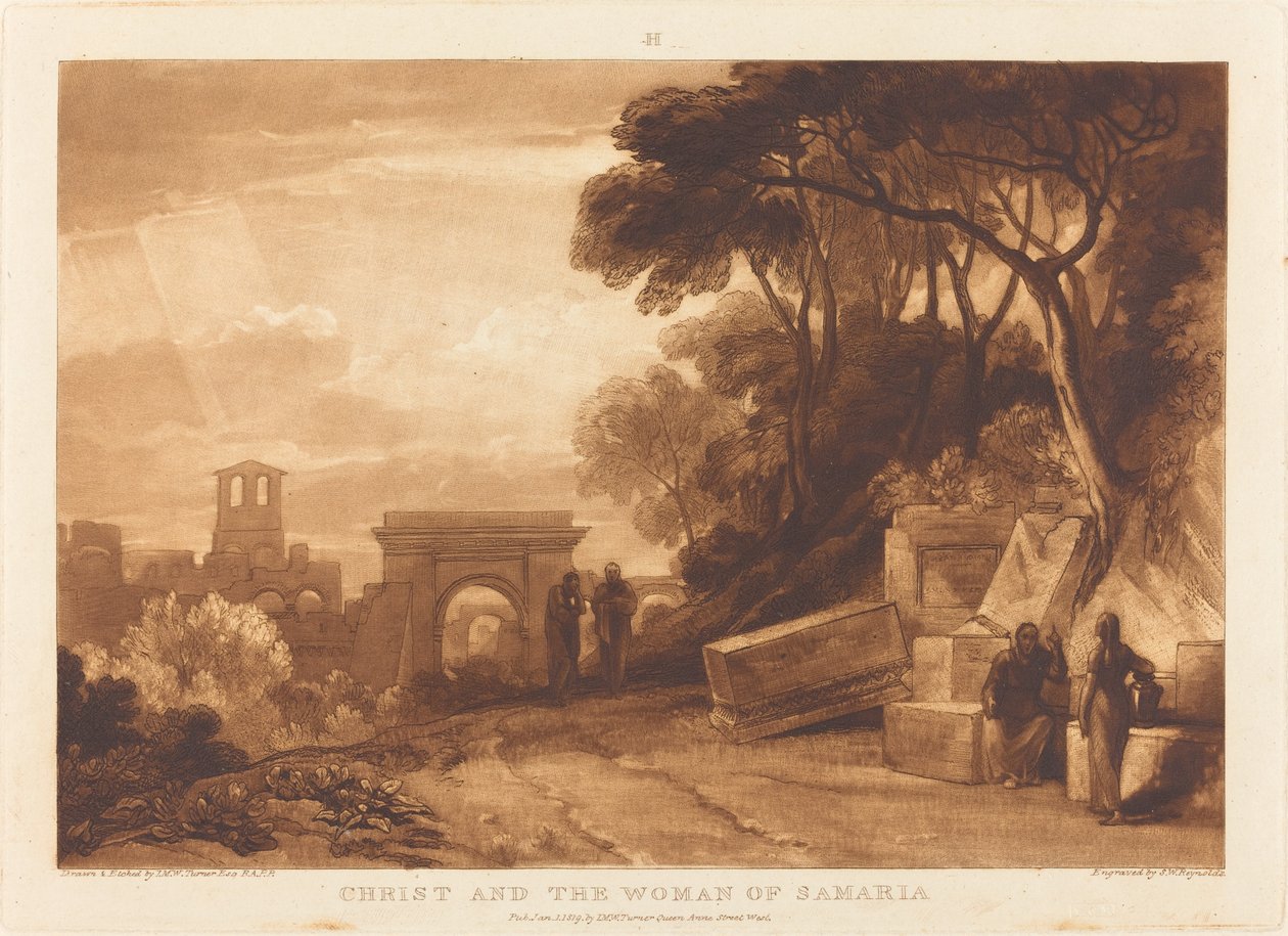 A Mulher de Samaria, publicado em 1819. de Joseph Mallord William Turner