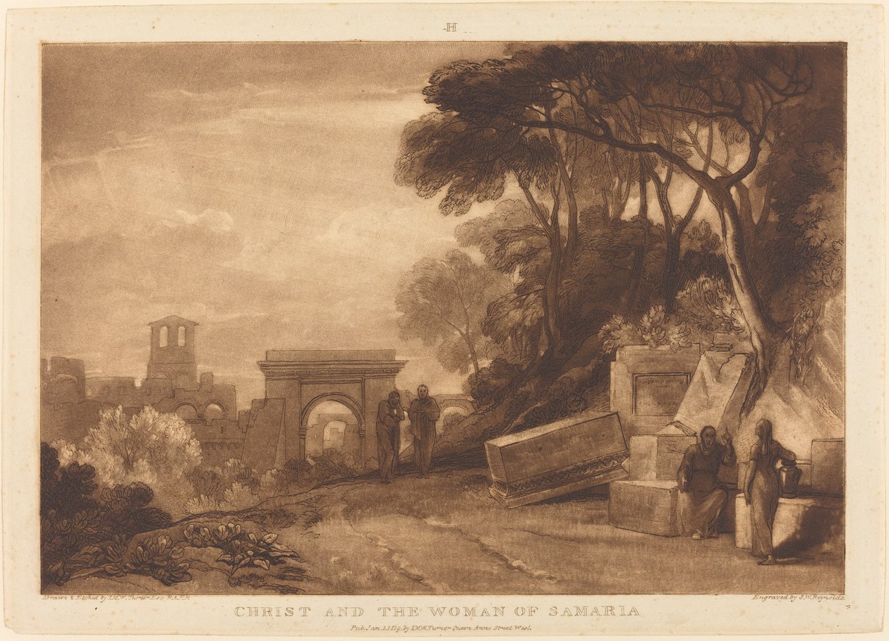 A Mulher de Samaria, publicado em 1819. de Joseph Mallord William Turner