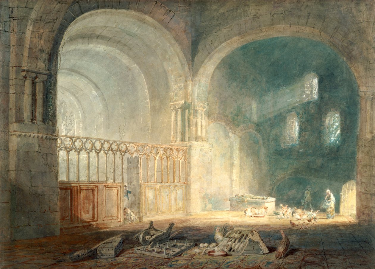 "Transept of Ewenny Priory, Glamorganshire", 1797 de Joseph Mallord William Turner