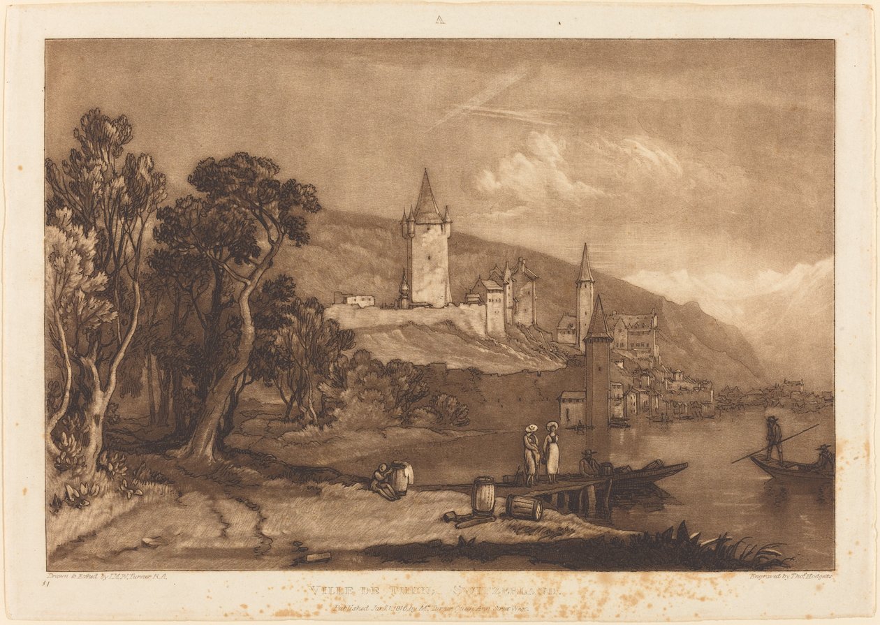 Ville de Thun, publicado em 1816. de Joseph Mallord William Turner