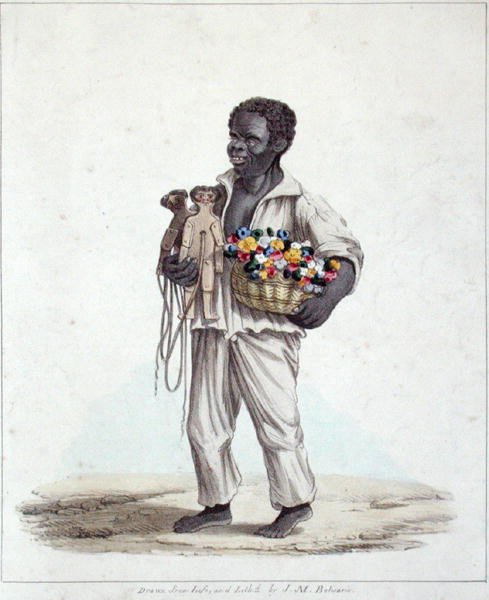 Vendedor de marionetes no Carnaval, Kingston, Jamaica de J.M. Belisario