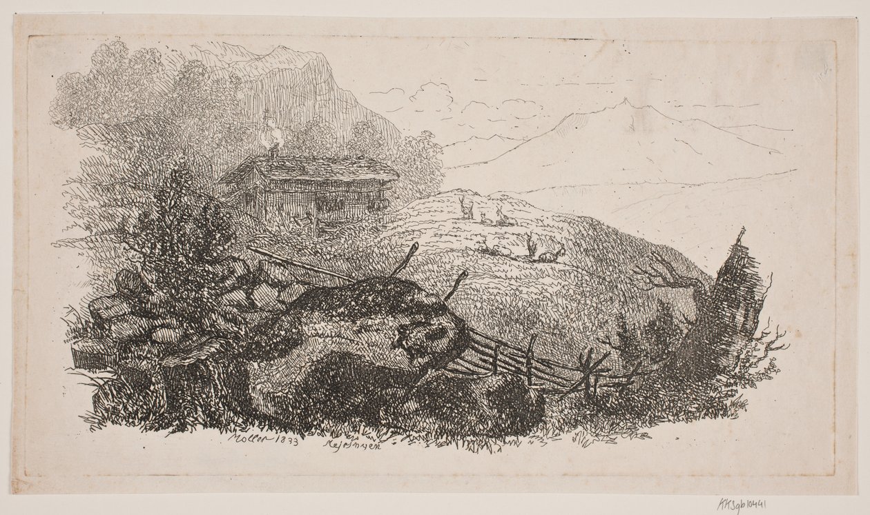 Parte da montanha em Meiringen de J.P. Møller