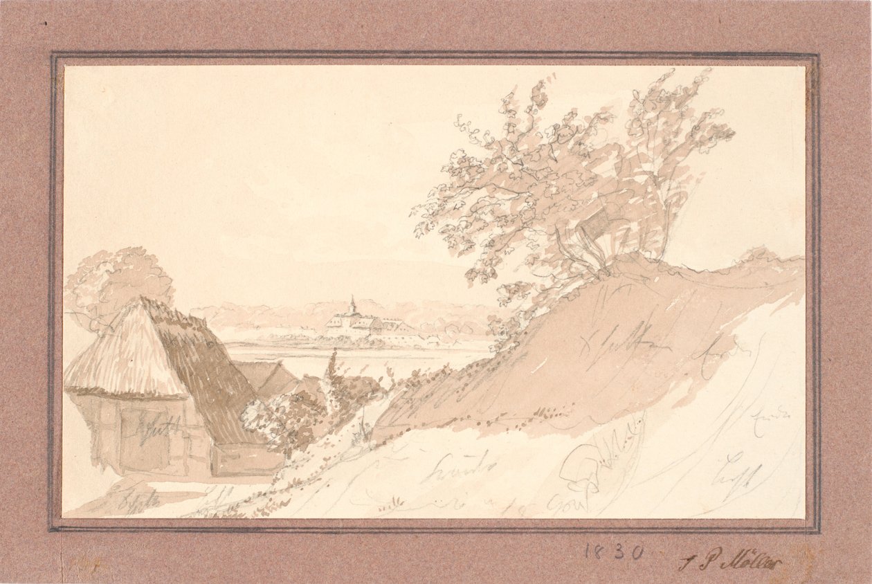 Castelo Gottorf visto de Tahrdorf de J.P. Møller